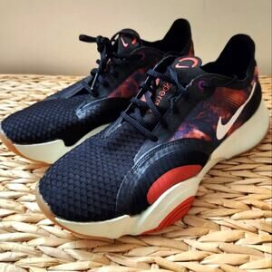 Nike Superrep GO Trainers Men's Size 8 Black Orange Sneakers Shoes